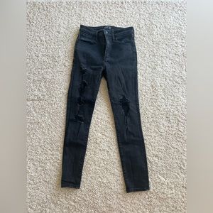 black ripped jeans